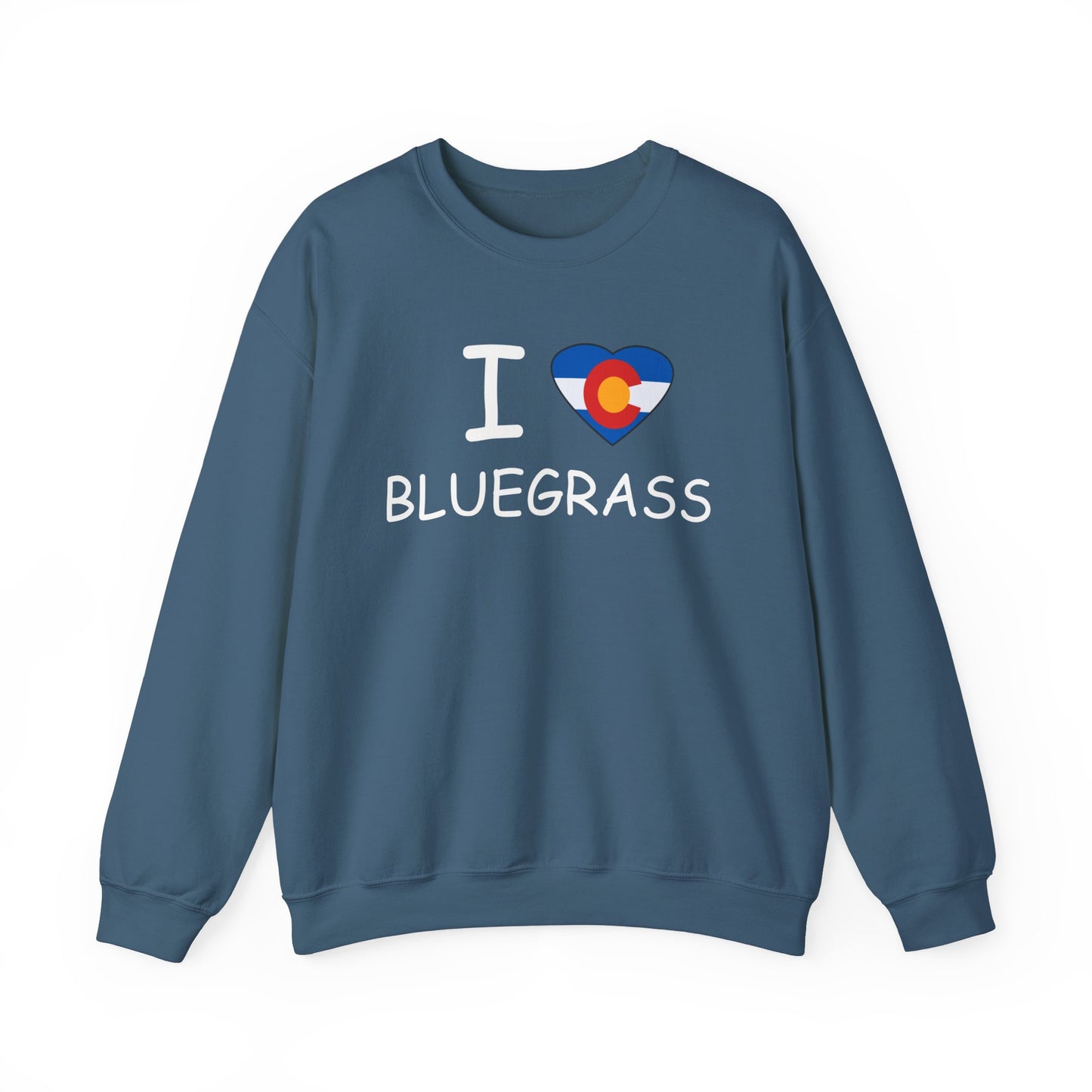 I Love Colorado Bluegrass Unisex Heavy Blend™ Crewneck Sweatshirt, Music Lover Gift, Festival Shirt