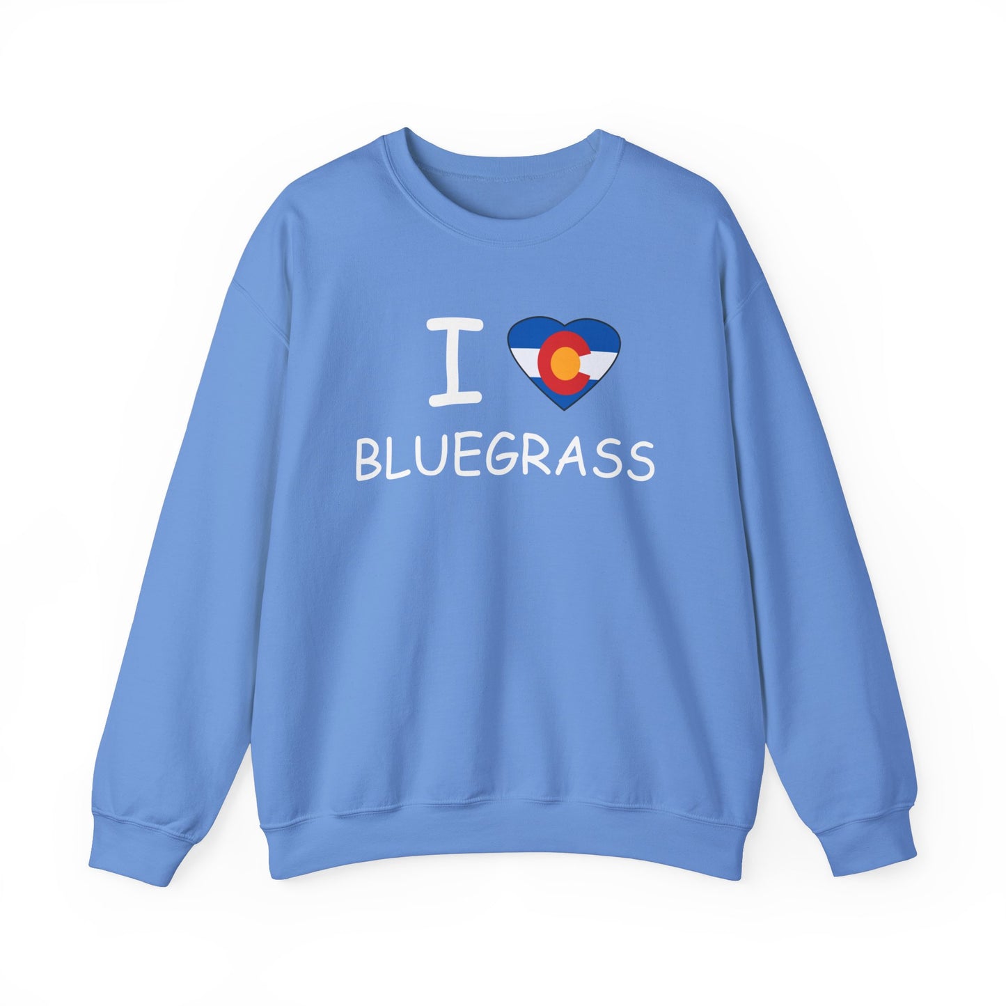 I Love Colorado Bluegrass Unisex Heavy Blend™ Crewneck Sweatshirt, Music Lover Gift, Festival Shirt
