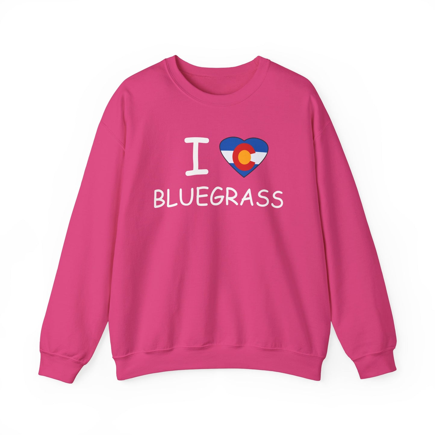 I Love Colorado Bluegrass Unisex Heavy Blend™ Crewneck Sweatshirt, Music Lover Gift, Festival Shirt