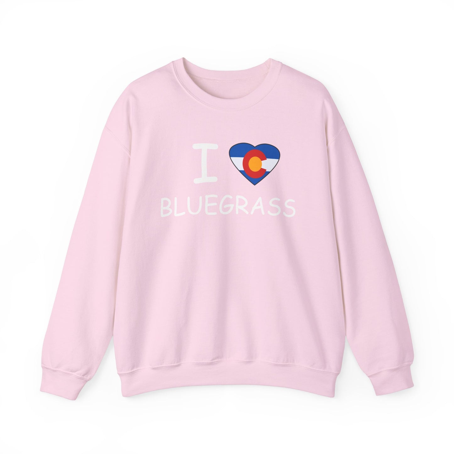 I Love Colorado Bluegrass Unisex Heavy Blend™ Crewneck Sweatshirt, Music Lover Gift, Festival Shirt