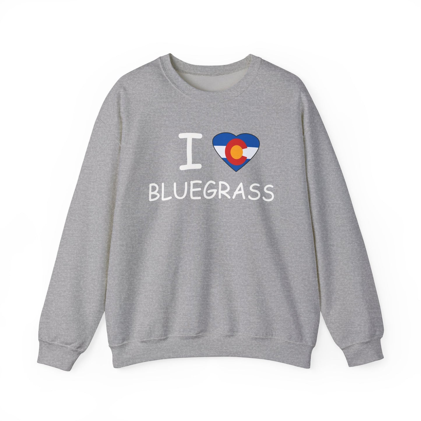 I Love Colorado Bluegrass Unisex Heavy Blend™ Crewneck Sweatshirt, Music Lover Gift, Festival Shirt