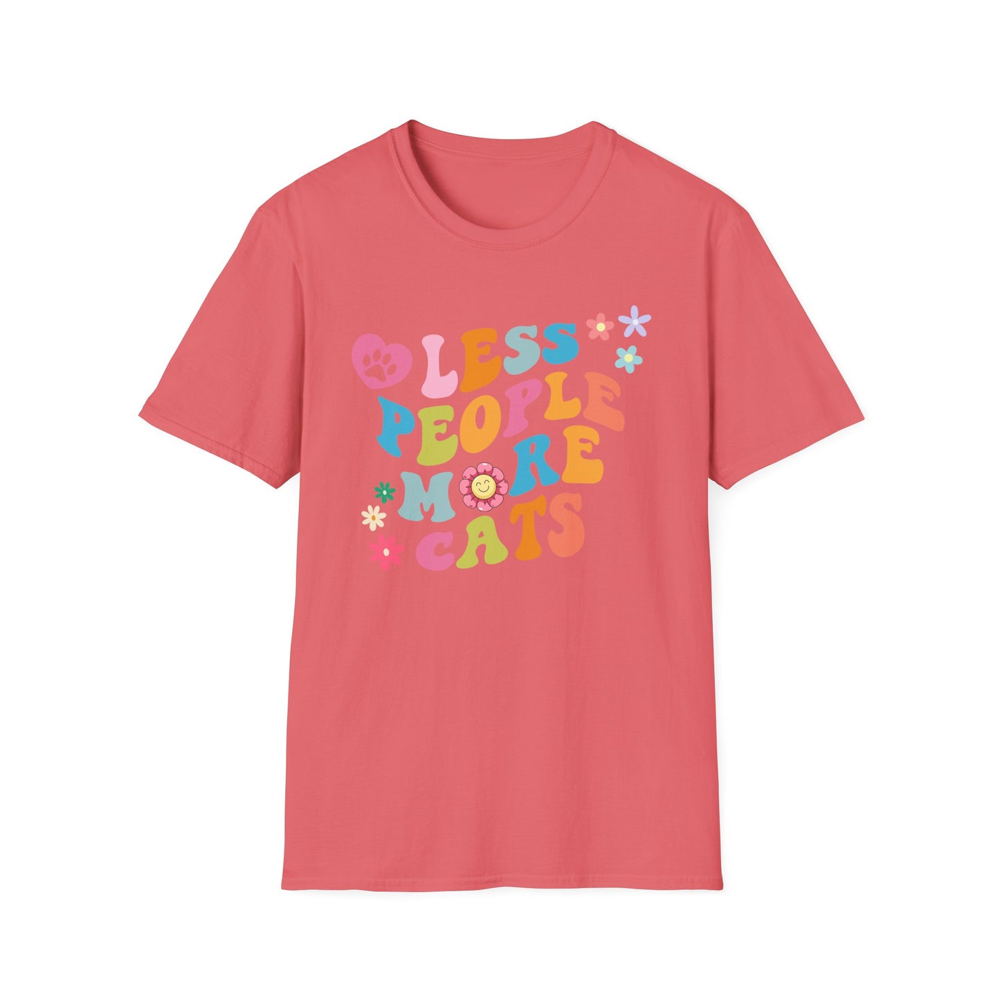 Less People More Cats, Funny Cat Shirt, Cat Lover Gift, Cat T-Shirt, Cats, Boyfriend Gift, Girlfriend Gift, Mom Gift, Dad Gift