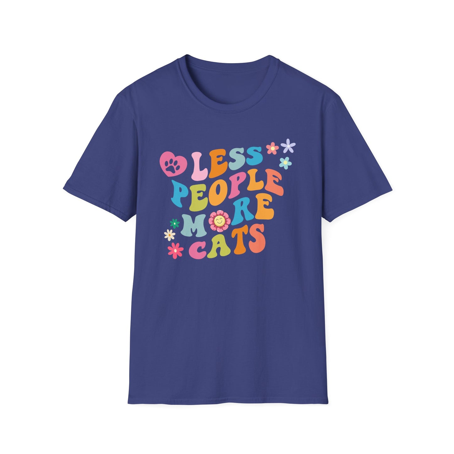Less People More Cats, Funny Cat Shirt, Cat Lover Gift, Cat T-Shirt, Cats, Boyfriend Gift, Girlfriend Gift, Mom Gift, Dad Gift