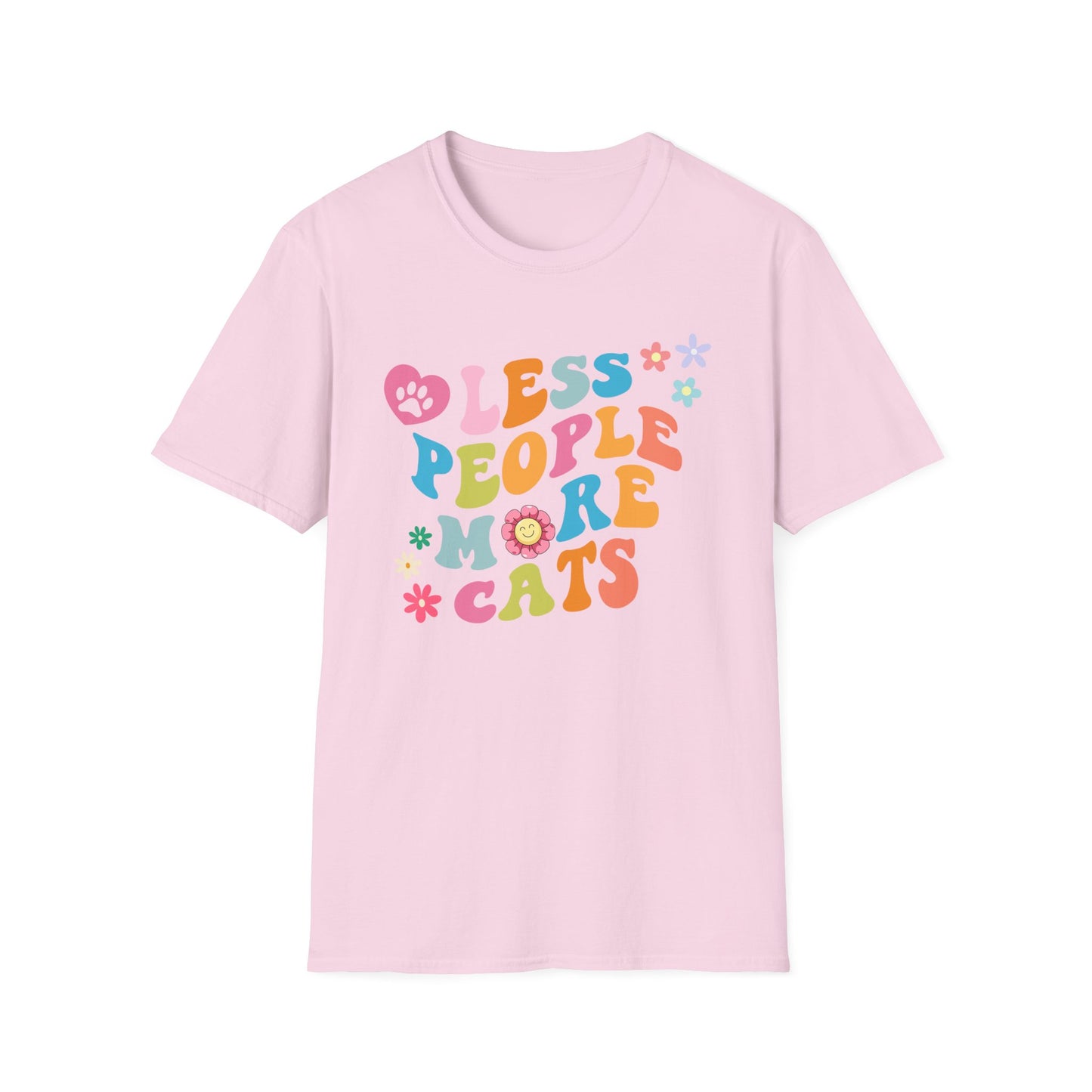 Less People More Cats, Funny Cat Shirt, Cat Lover Gift, Cat T-Shirt, Cats, Boyfriend Gift, Girlfriend Gift, Mom Gift, Dad Gift