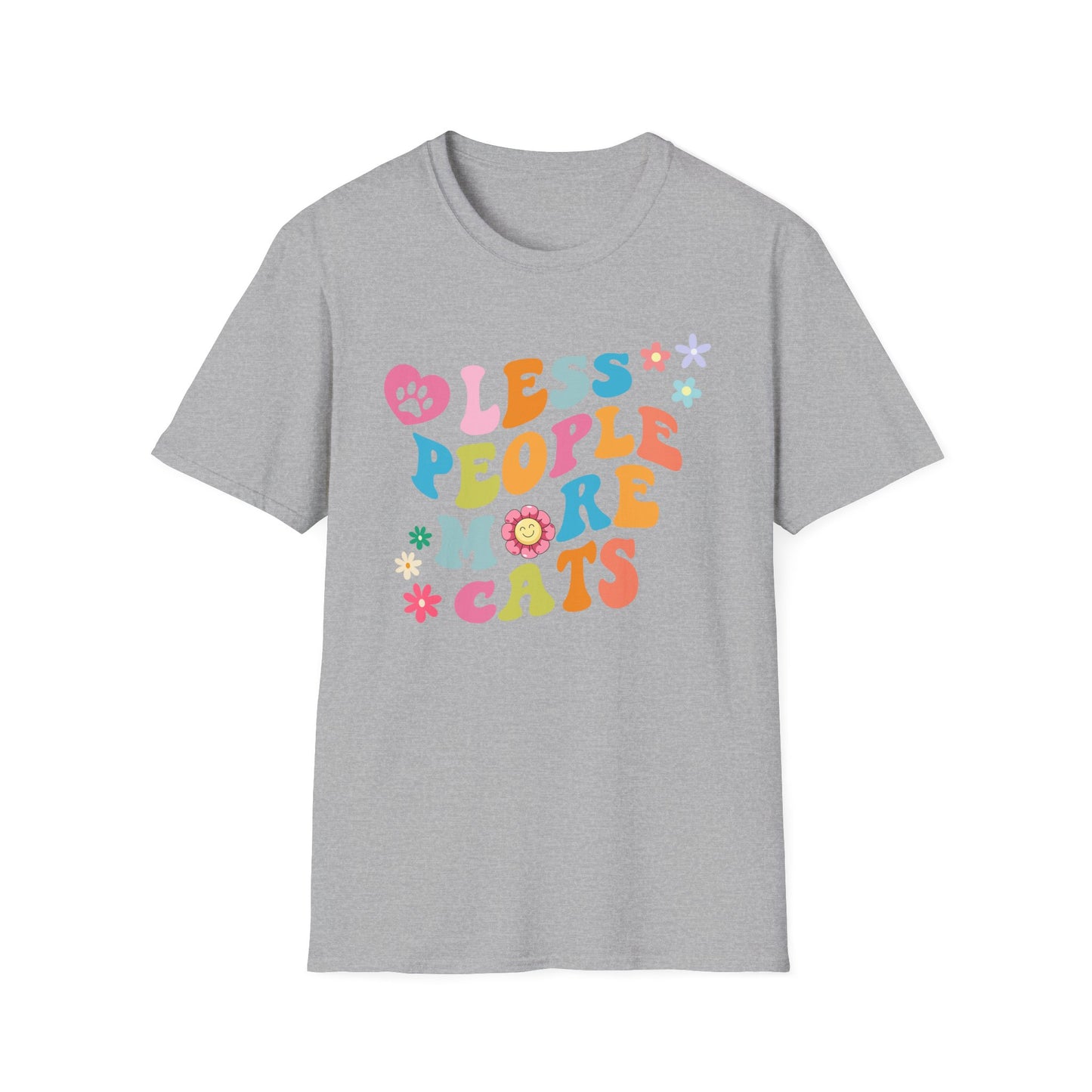 Less People More Cats, Funny Cat Shirt, Cat Lover Gift, Cat T-Shirt, Cats, Boyfriend Gift, Girlfriend Gift, Mom Gift, Dad Gift