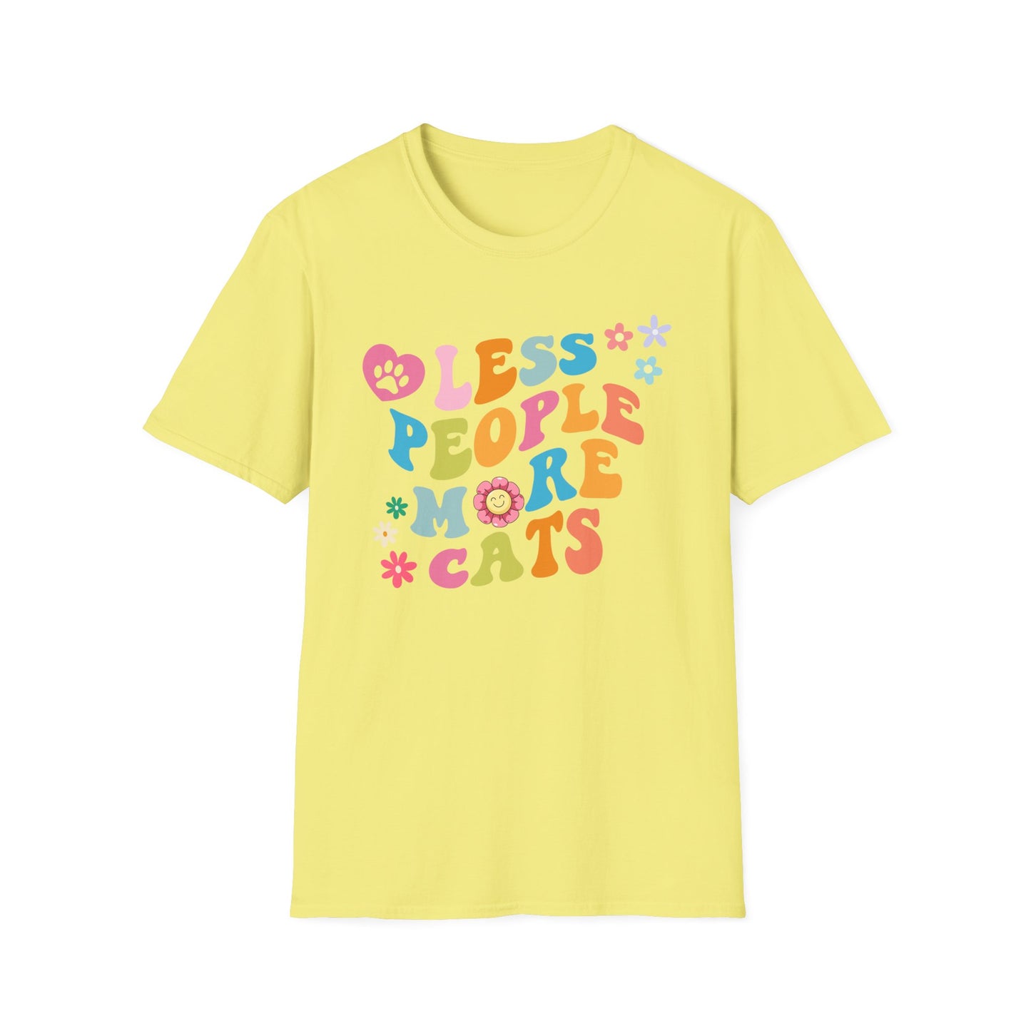 Less People More Cats, Funny Cat Shirt, Cat Lover Gift, Cat T-Shirt, Cats, Boyfriend Gift, Girlfriend Gift, Mom Gift, Dad Gift