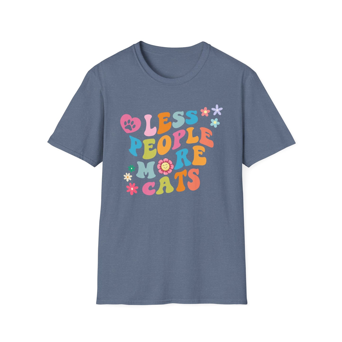 Less People More Cats, Funny Cat Shirt, Cat Lover Gift, Cat T-Shirt, Cats, Boyfriend Gift, Girlfriend Gift, Mom Gift, Dad Gift