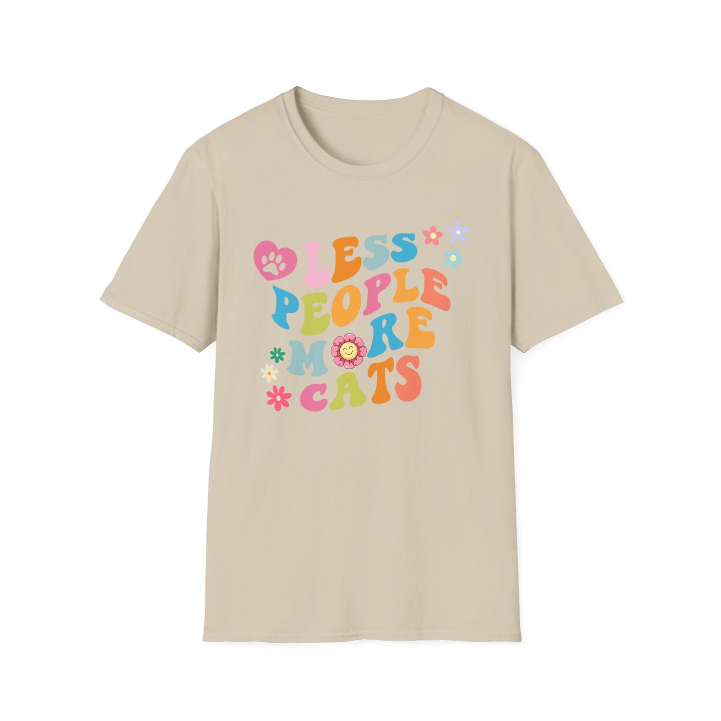 Less People More Cats, Funny Cat Shirt, Cat Lover Gift, Cat T-Shirt, Cats, Boyfriend Gift, Girlfriend Gift, Mom Gift, Dad Gift