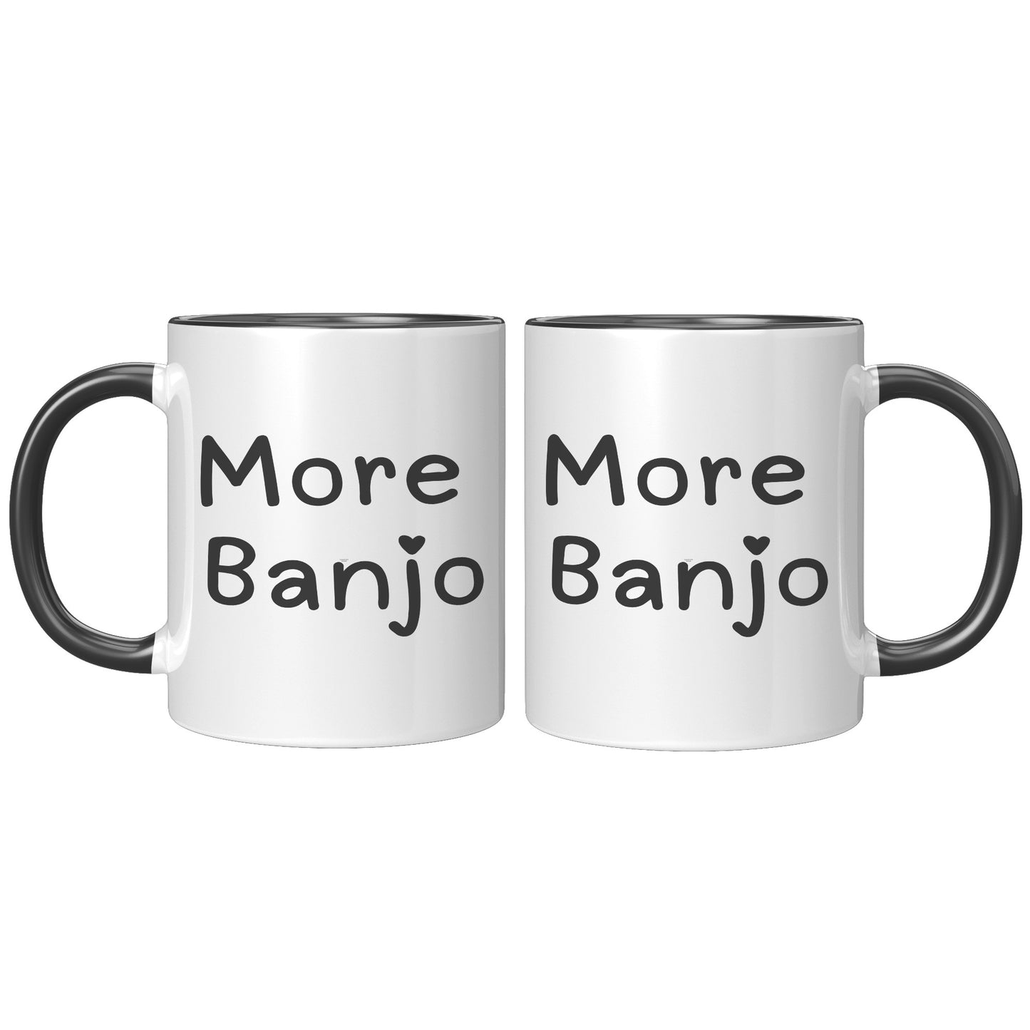 More Banjo 11oz Accent Mug, Banjo Lover Gift, Music Lover Gift