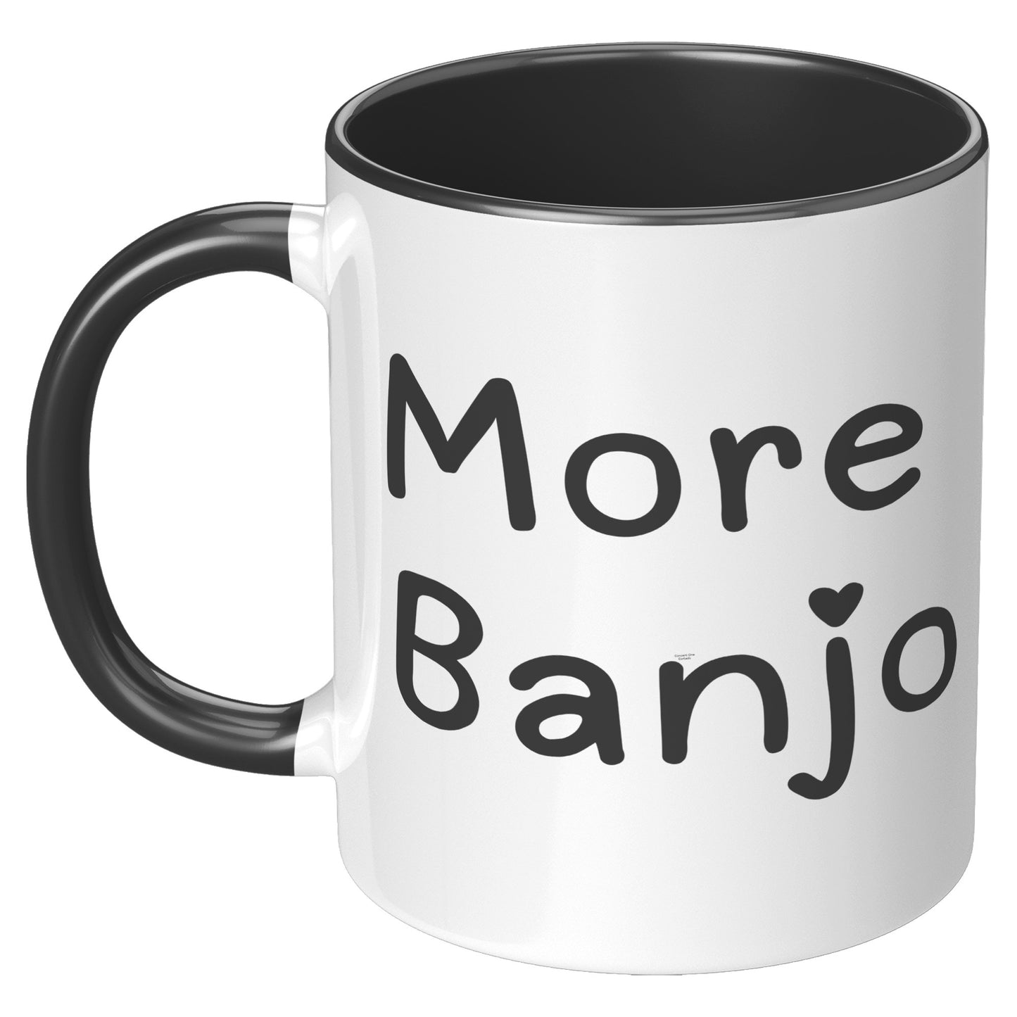 More Banjo 11oz Accent Mug, Banjo Lover Gift, Music Lover Gift