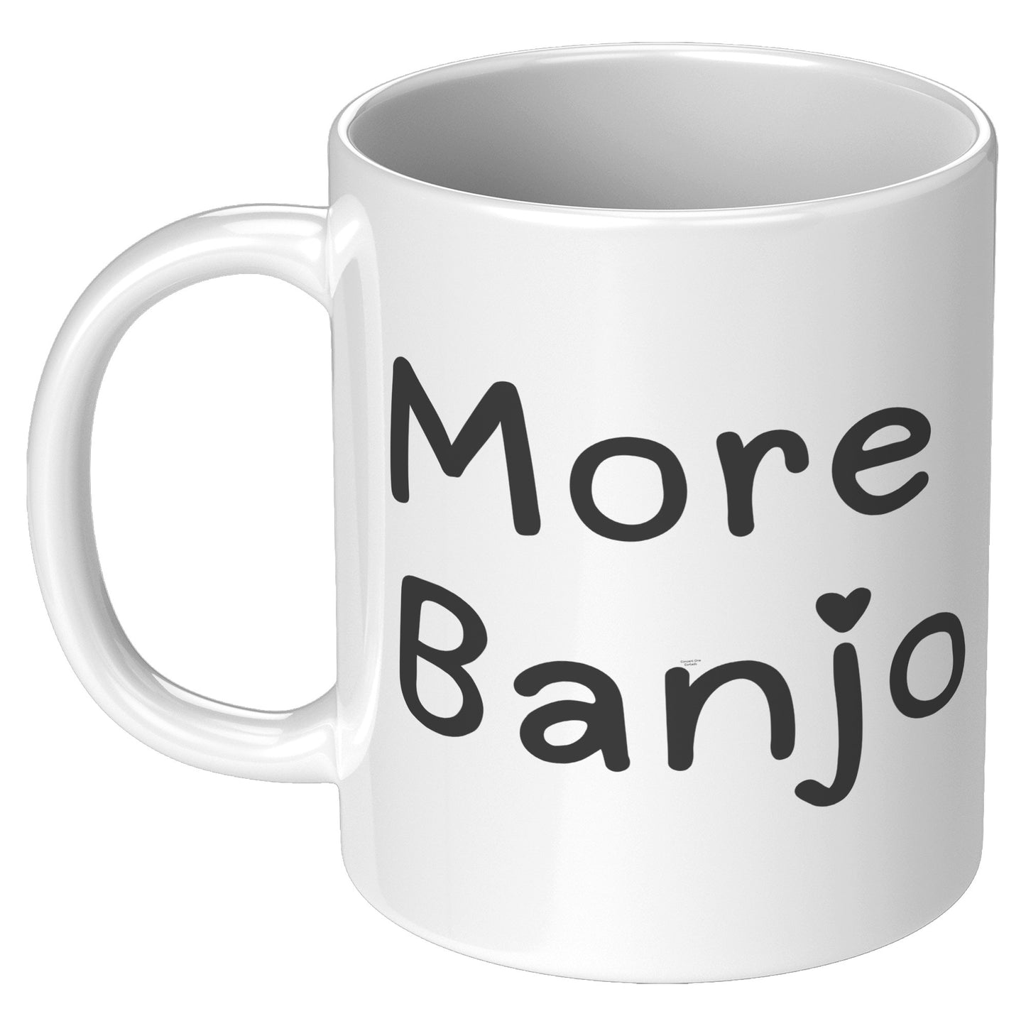 More Banjo 11oz White Mug, Banjo Lover Gift, Music Lover Gift