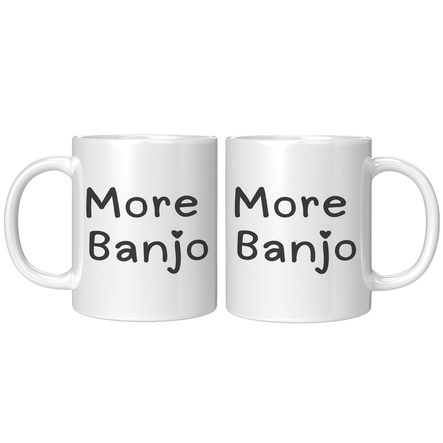More Banjo 11oz White Mug, Banjo Lover Gift, Music Lover Gift