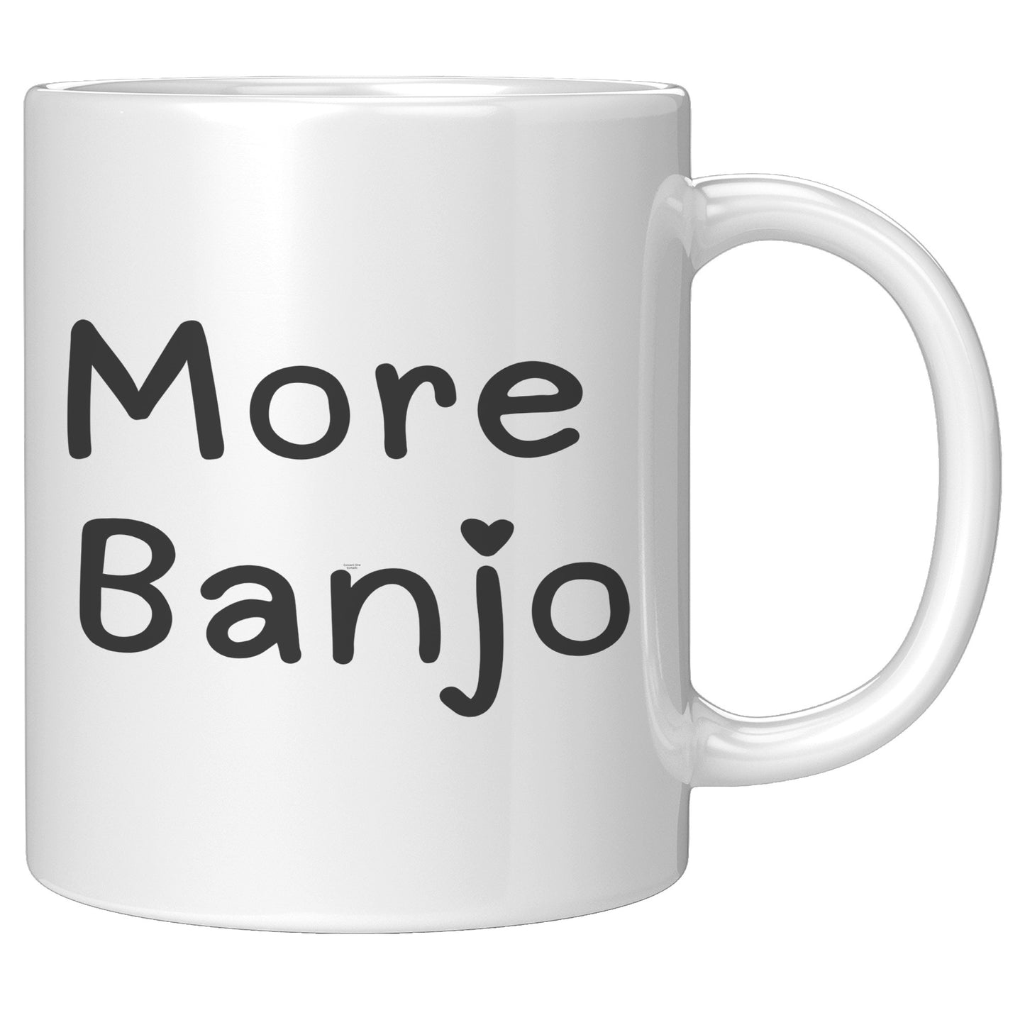 More Banjo 11oz White Mug, Banjo Lover Gift, Music Lover Gift