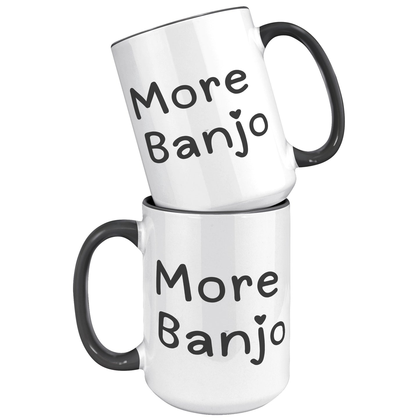 More Banjo 15oz Accent Mug, Banjo Lover Gift, Music Lover Gift
