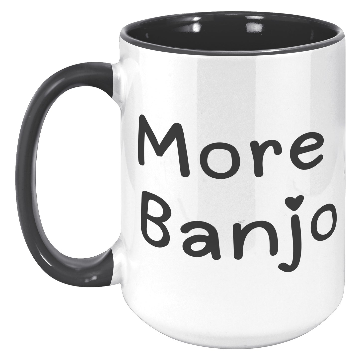 More Banjo 15oz Accent Mug, Banjo Lover Gift, Music Lover Gift
