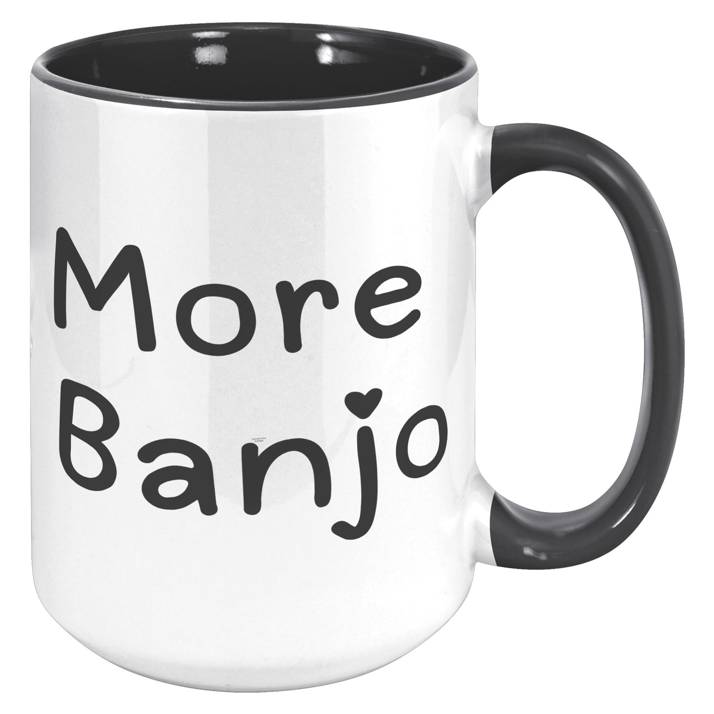 More Banjo 15oz Accent Mug, Banjo Lover Gift, Music Lover Gift
