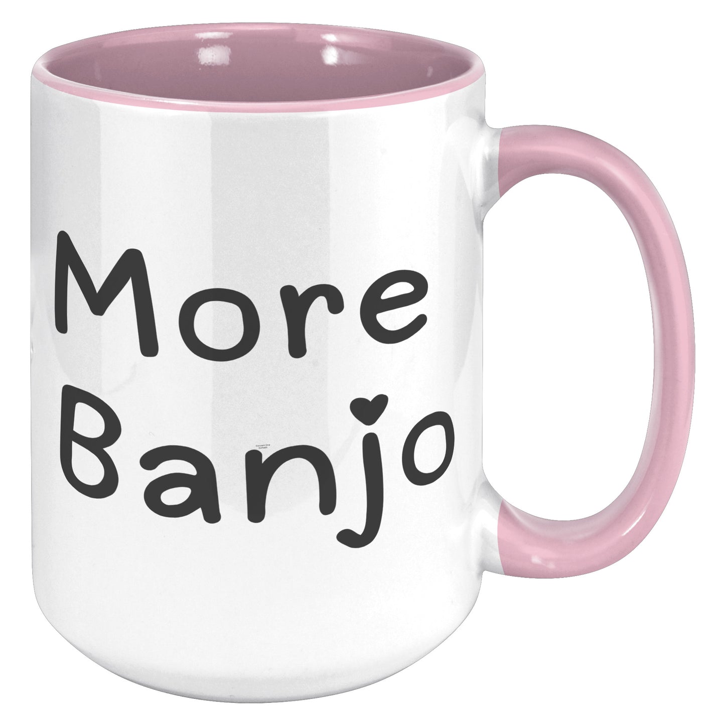 More Banjo 15oz Accent Mug, Banjo Lover Gift, Music Lover Gift