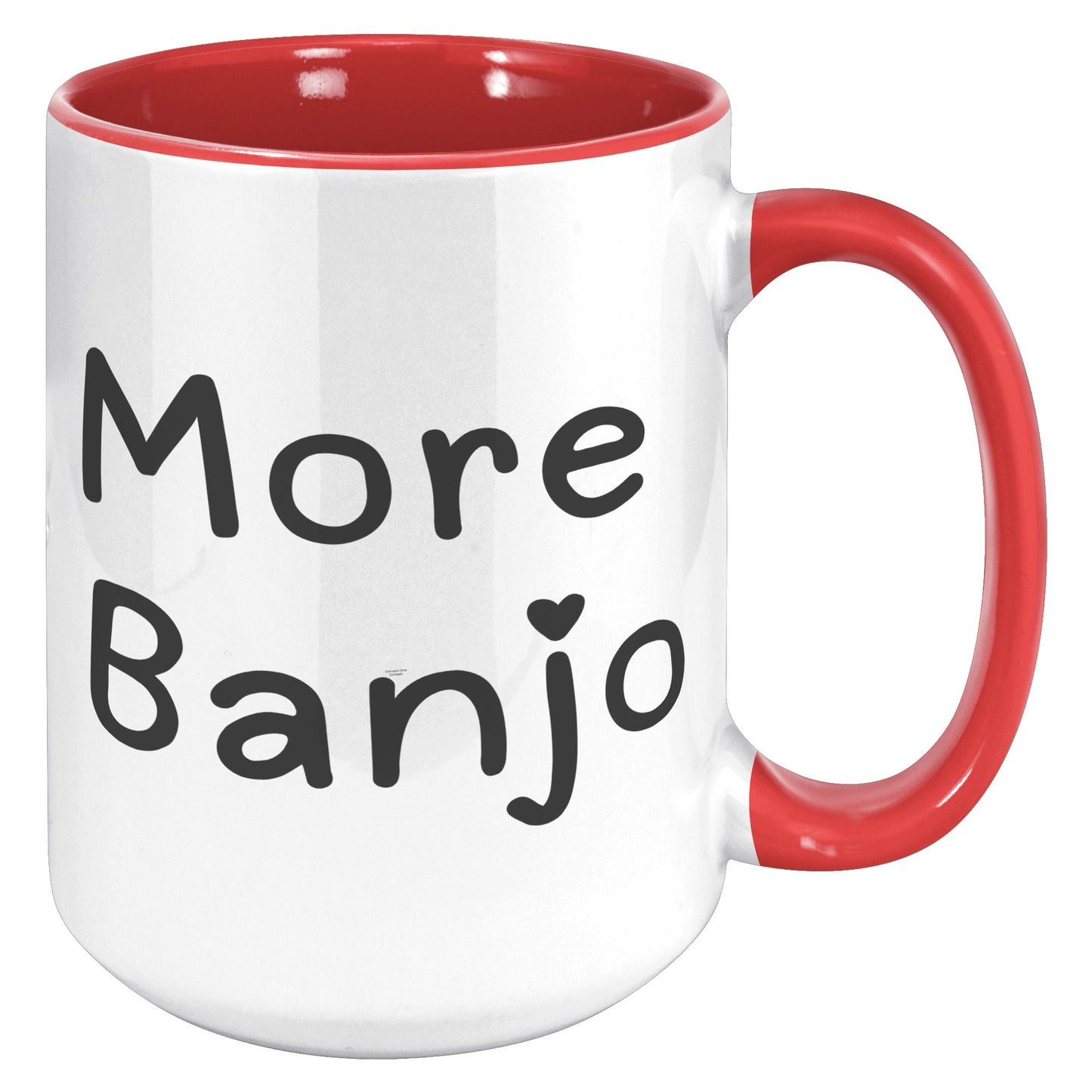 More Banjo 15oz Accent Mug, Banjo Lover Gift, Music Lover Gift