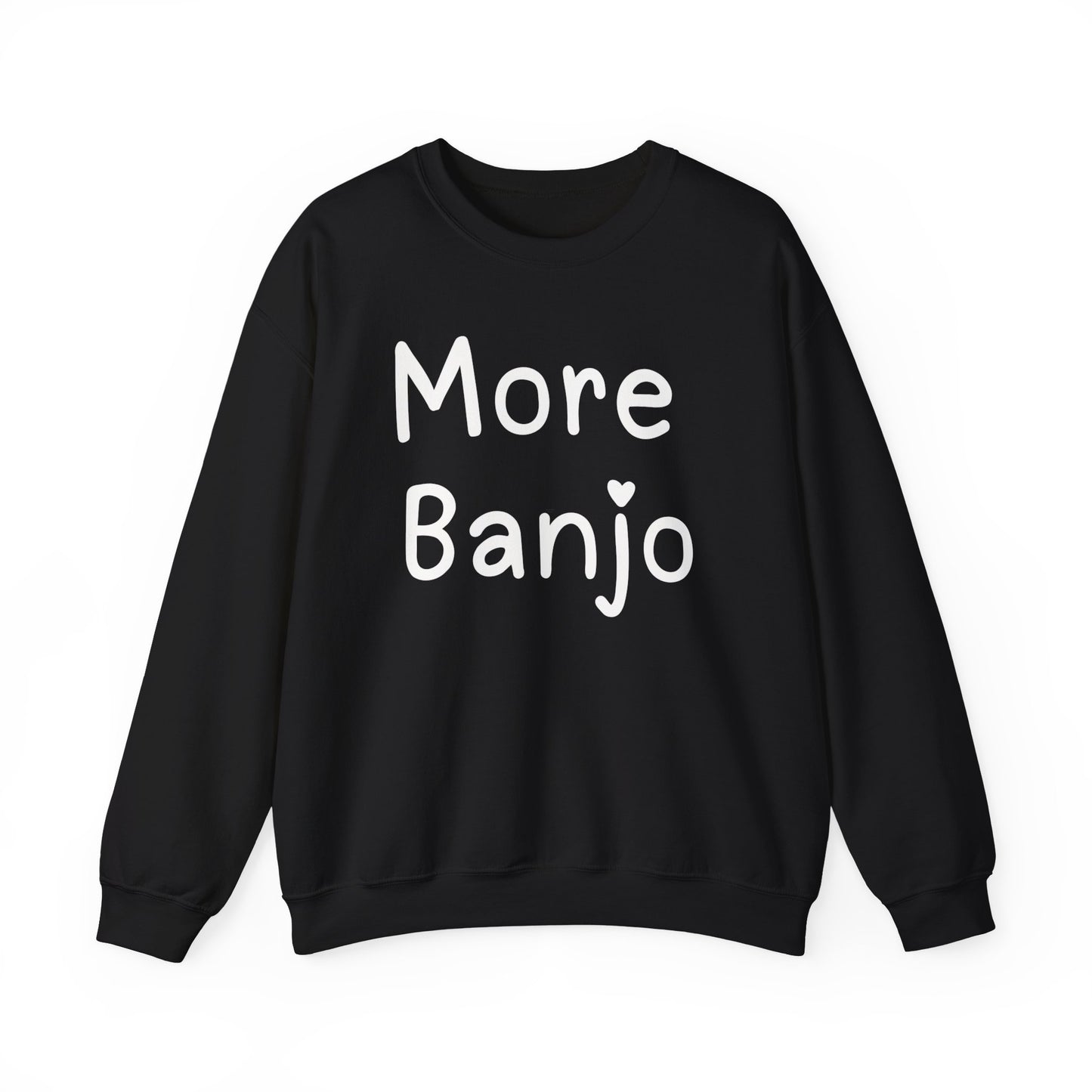 More Banjo Unisex Heavy Blend™ Crewneck Sweatshirt, Banjo Lover Gift, Music Lover Gift, Festival Shirt, Bluegrass Sweatshirt, Banjo Player Gift