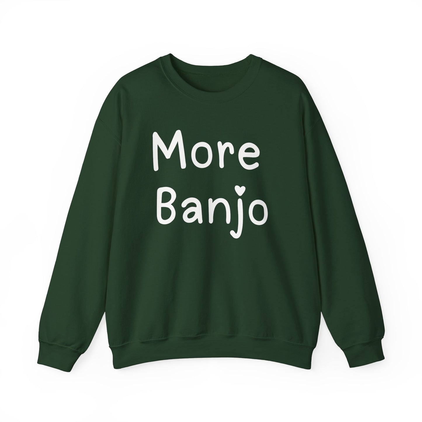 More Banjo Unisex Heavy Blend™ Crewneck Sweatshirt, Banjo Lover Gift, Music Lover Gift, Festival Shirt, Bluegrass Sweatshirt, Banjo Player Gift