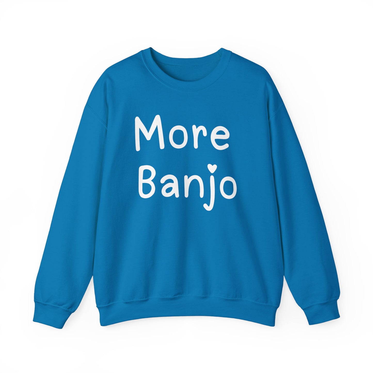More Banjo Unisex Heavy Blend™ Crewneck Sweatshirt, Banjo Lover Gift, Music Lover Gift, Festival Shirt, Bluegrass Sweatshirt, Banjo Player Gift