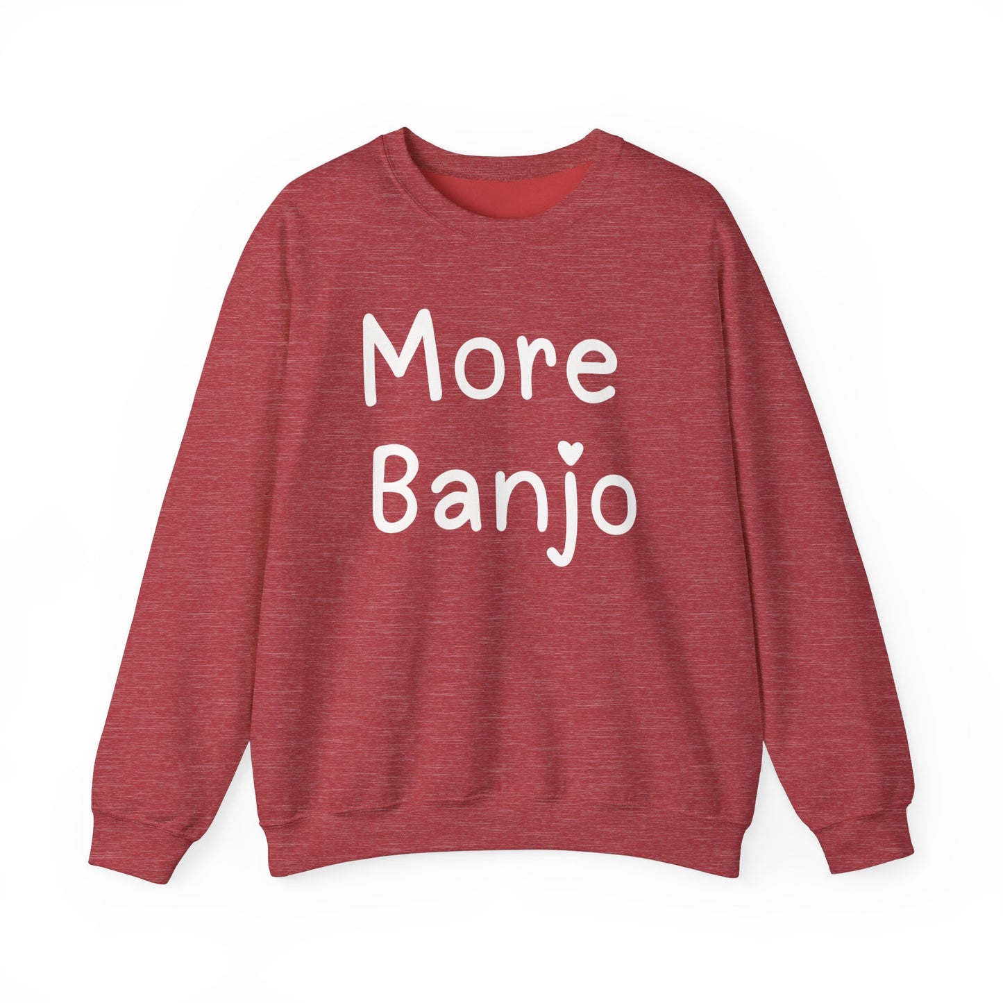 More Banjo Unisex Heavy Blend™ Crewneck Sweatshirt, Banjo Lover Gift, Music Lover Gift, Festival Shirt, Bluegrass Sweatshirt, Banjo Player Gift