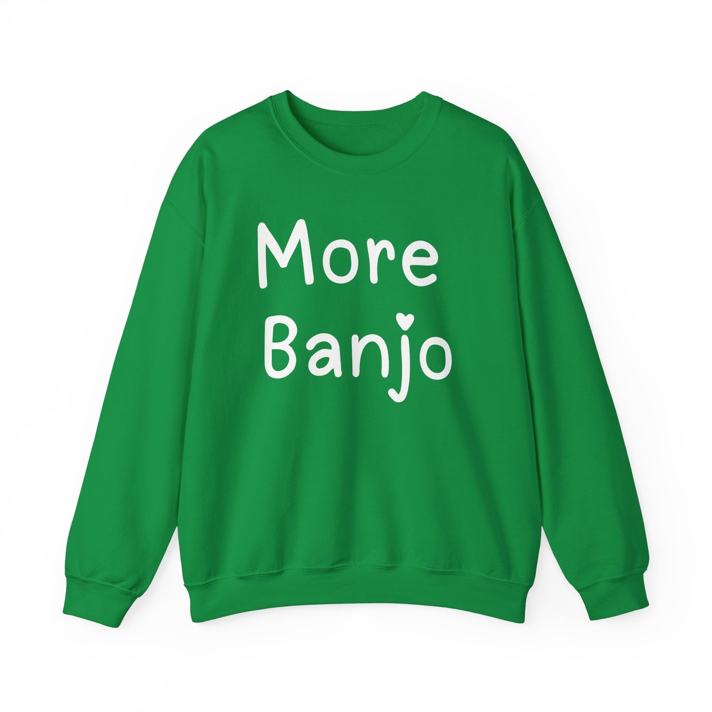 More Banjo Unisex Heavy Blend™ Crewneck Sweatshirt, Banjo Lover Gift, Music Lover Gift, Festival Shirt, Bluegrass Sweatshirt, Banjo Player Gift