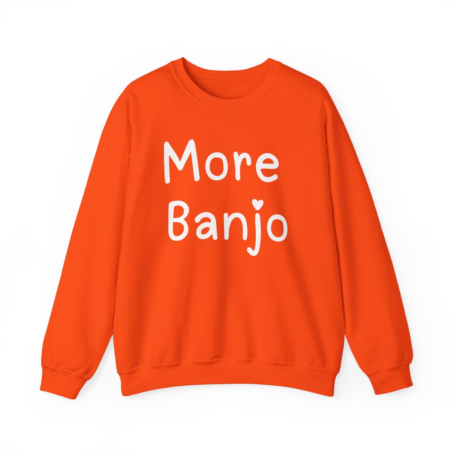 More Banjo Unisex Heavy Blend™ Crewneck Sweatshirt, Banjo Lover Gift, Music Lover Gift, Festival Shirt, Bluegrass Sweatshirt, Banjo Player Gift