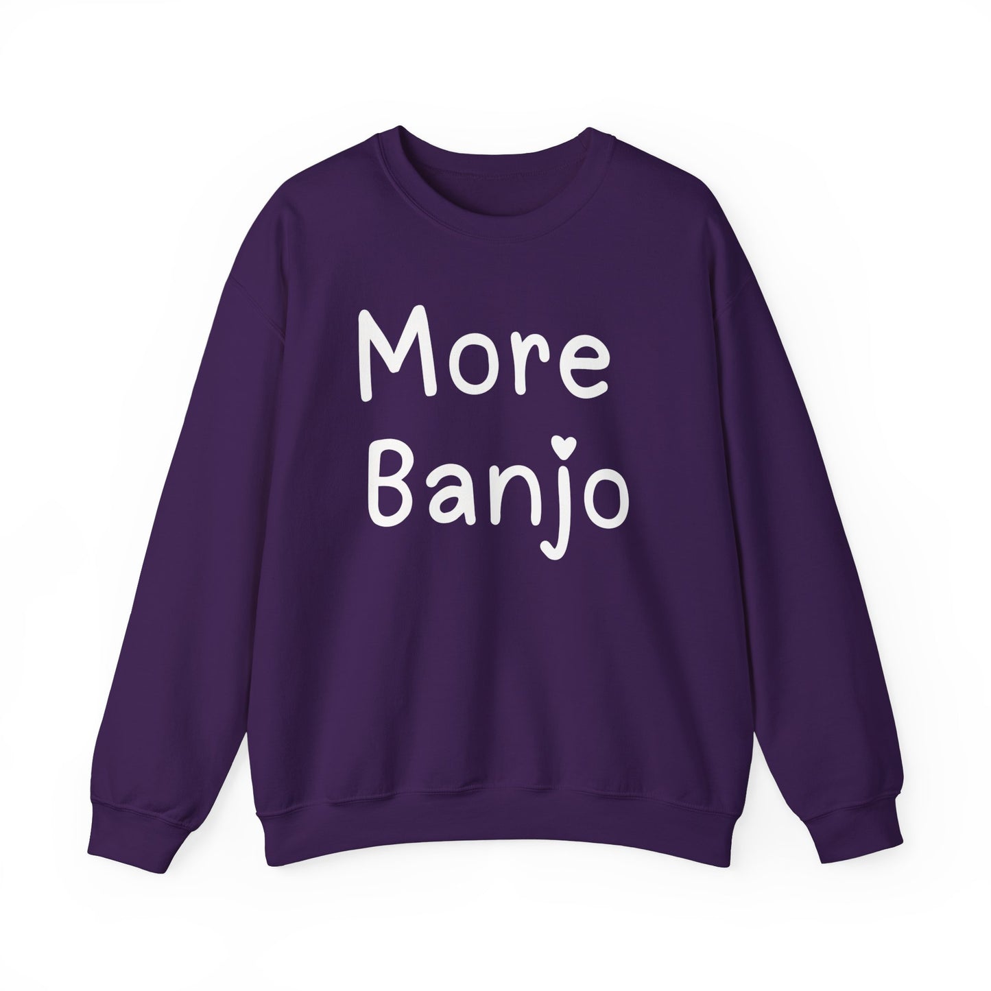 More Banjo Unisex Heavy Blend™ Crewneck Sweatshirt, Banjo Lover Gift, Music Lover Gift, Festival Shirt, Bluegrass Sweatshirt, Banjo Player Gift