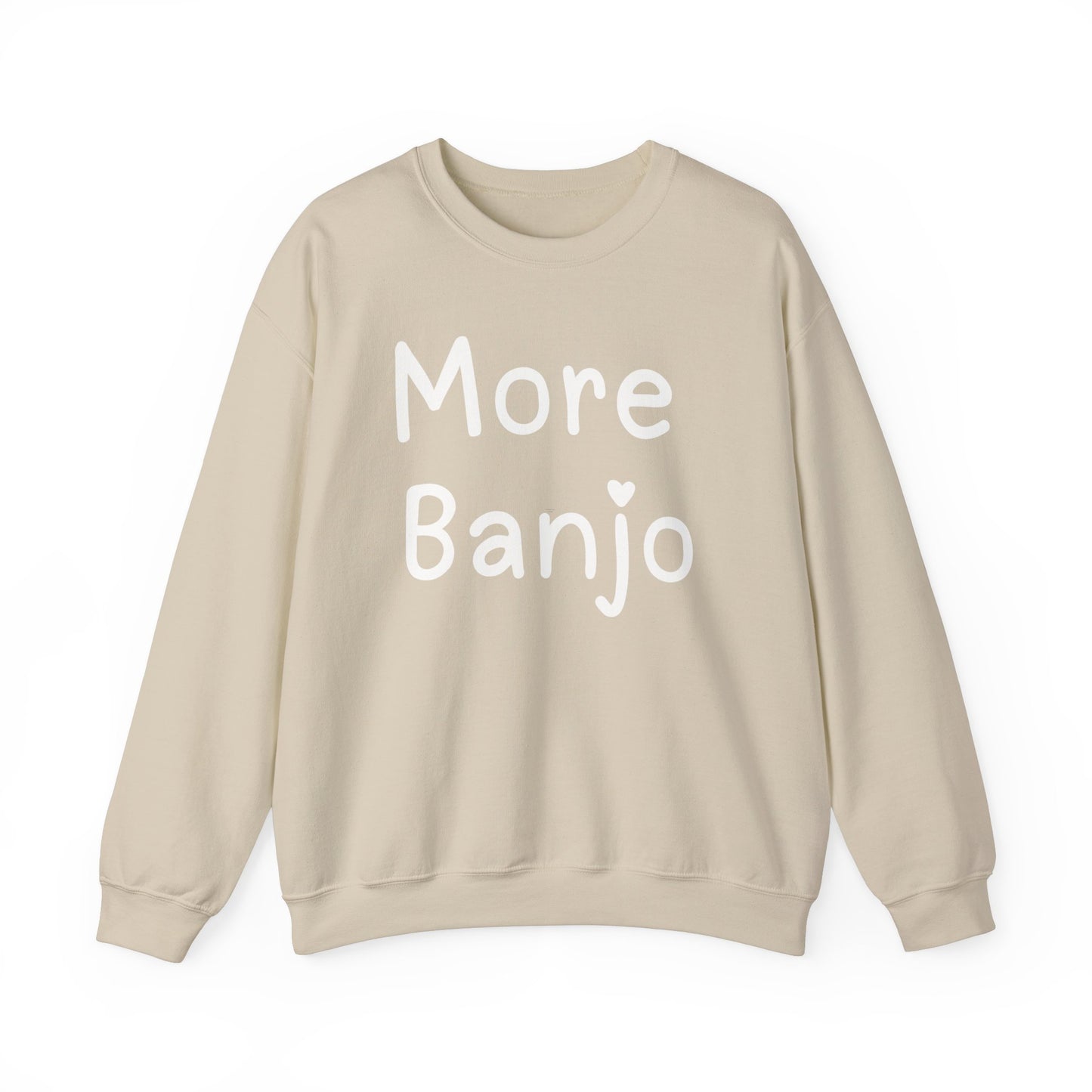 More Banjo Unisex Heavy Blend™ Crewneck Sweatshirt, Banjo Lover Gift, Music Lover Gift, Festival Shirt, Bluegrass Sweatshirt, Banjo Player Gift