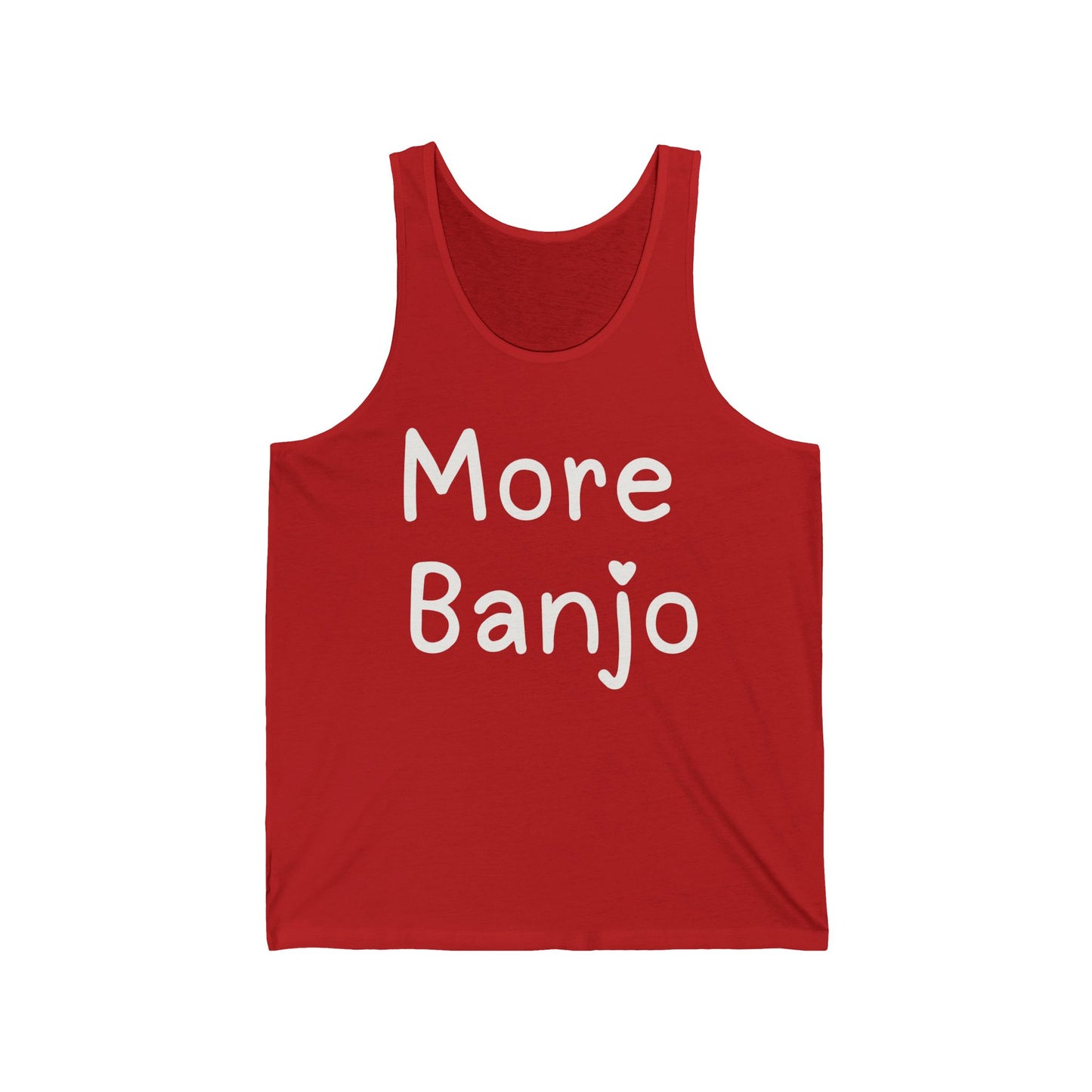 More Banjo Unisex Jersey Tank Top, Bluegrass Tank Top, Music Lover Gift, Banjo Player Gift, Festival Tank Top