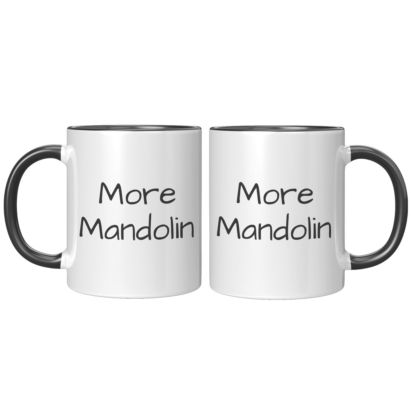 More Mandolin 11oz Accent Mug, Mandolin Lover Gift, Mandolin Player Gift, Music Lover Gift