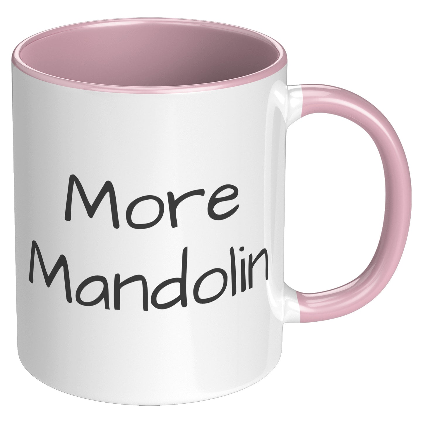 More Mandolin 11oz Accent Mug, Mandolin Lover Gift, Mandolin Player Gift, Music Lover Gift