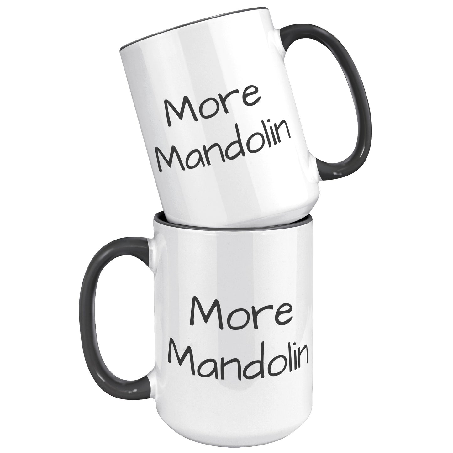 More Mandolin 15oz Accent Mug, Mandolin Lover Gift, Mandolin Player Gift, Music Lover Gift