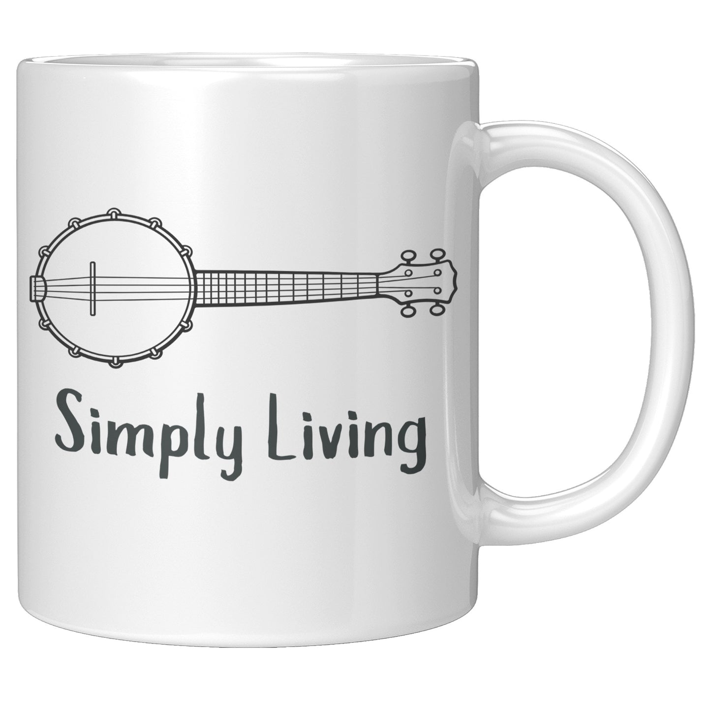 Simply Living Banjo 11oz Mug, Banjo Player Gift, Banjo Lover Gift