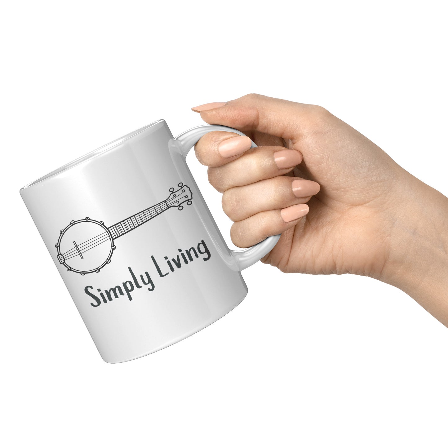 Simply Living Banjo 11oz Mug, Banjo Player Gift, Banjo Lover Gift