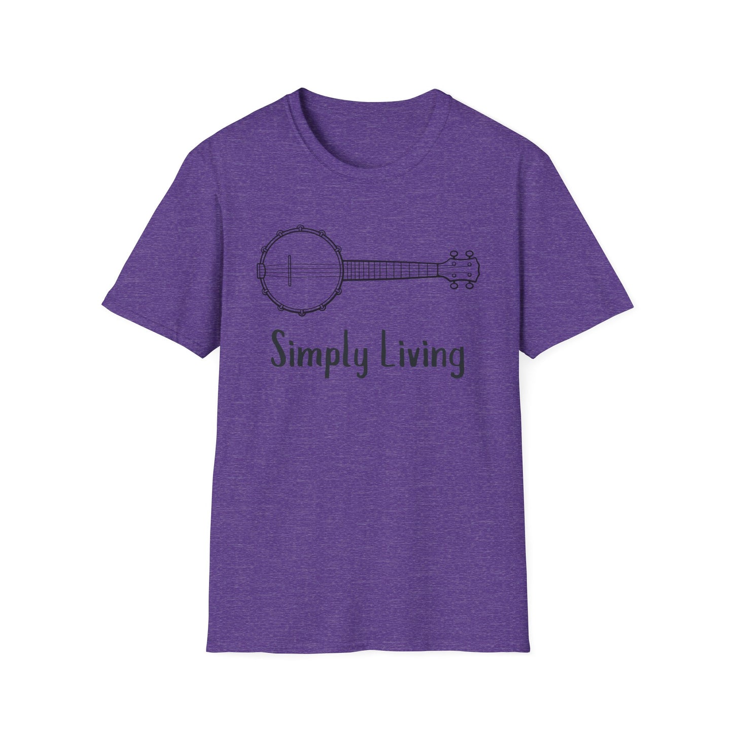 Simply Living Banjo T-shirt, Banjo Player Gift, Banjo Lover Gift, Festival Tee