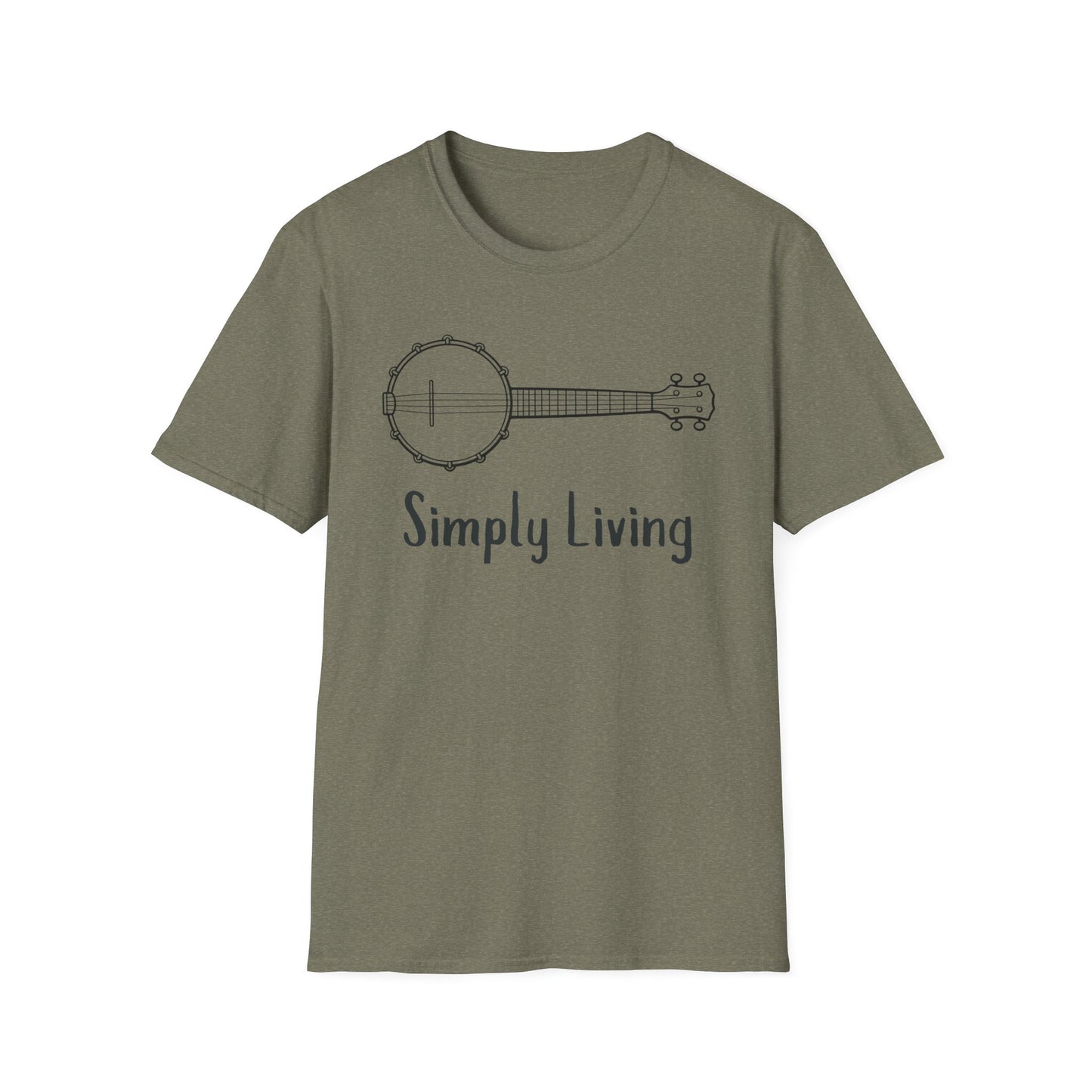 Simply Living Banjo T-shirt, Banjo Player Gift, Banjo Lover Gift, Festival Tee