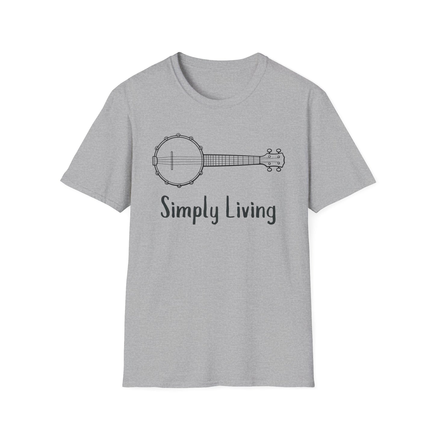 Simply Living Banjo T-shirt, Banjo Player Gift, Banjo Lover Gift, Festival Tee