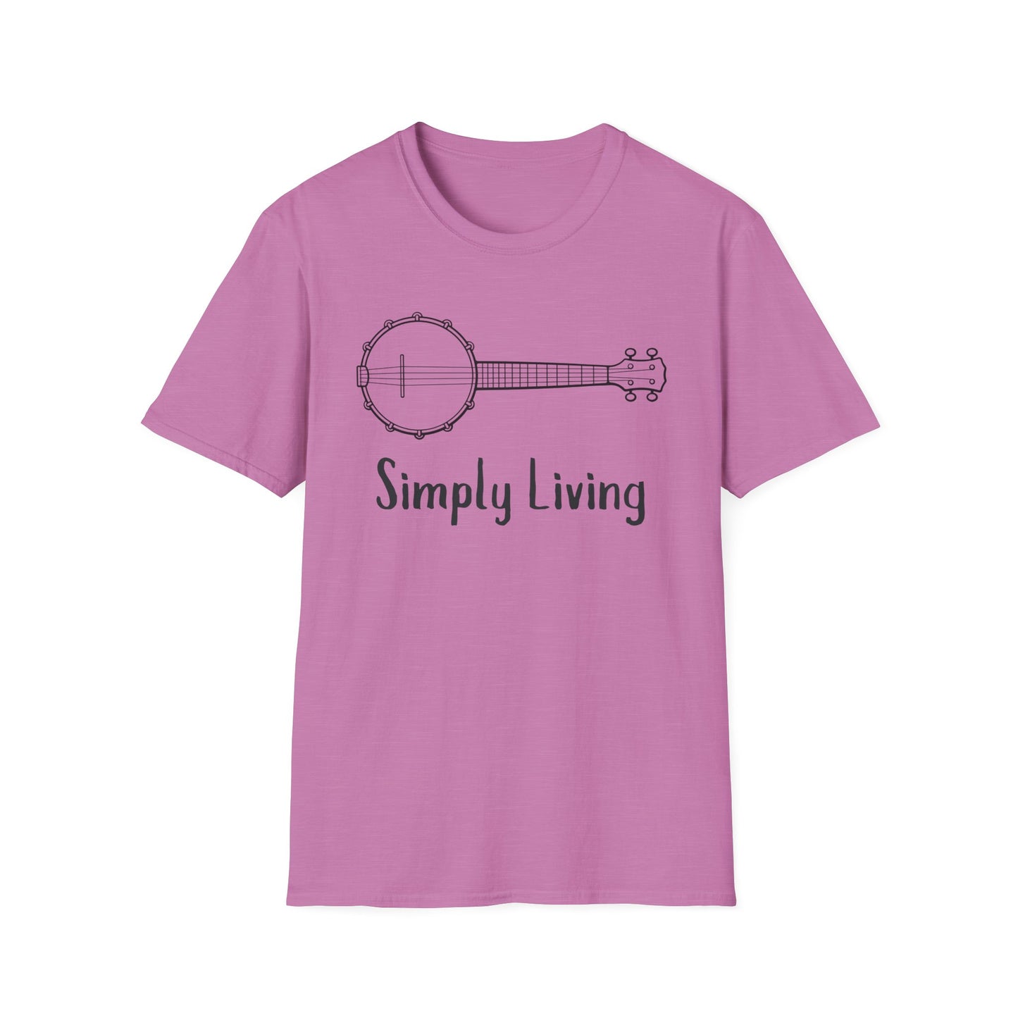 Simply Living Banjo T-shirt, Banjo Player Gift, Banjo Lover Gift, Festival Tee