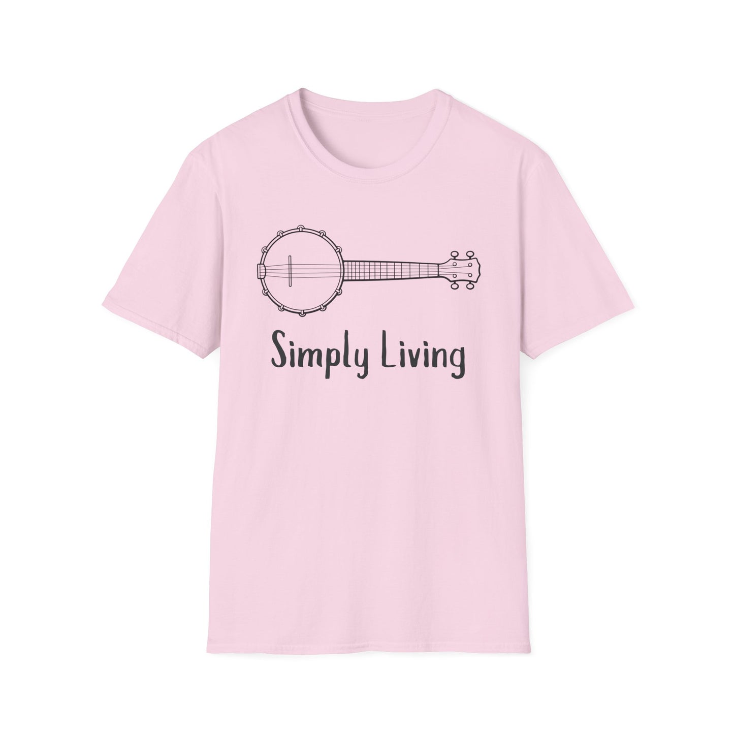 Simply Living Banjo T-shirt, Banjo Player Gift, Banjo Lover Gift, Festival Tee