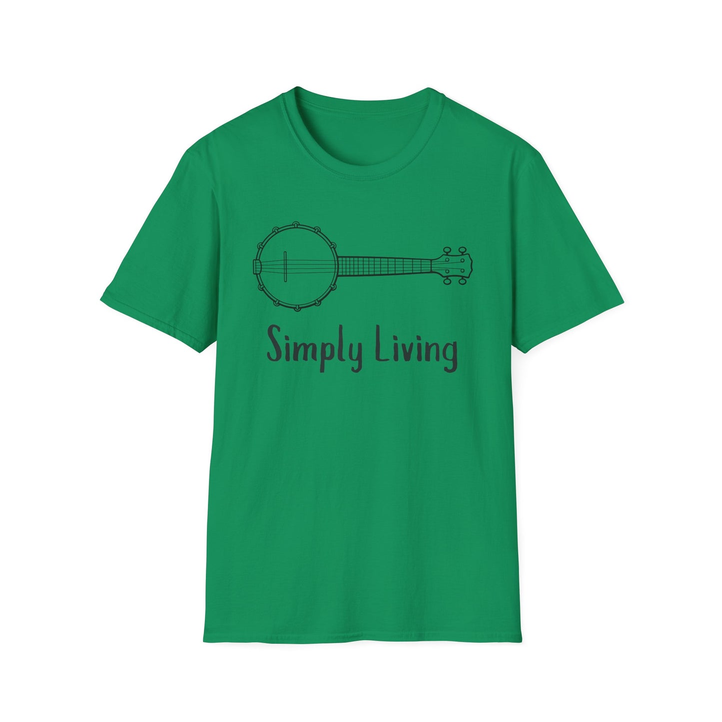 Simply Living Banjo T-shirt, Banjo Player Gift, Banjo Lover Gift, Festival Tee