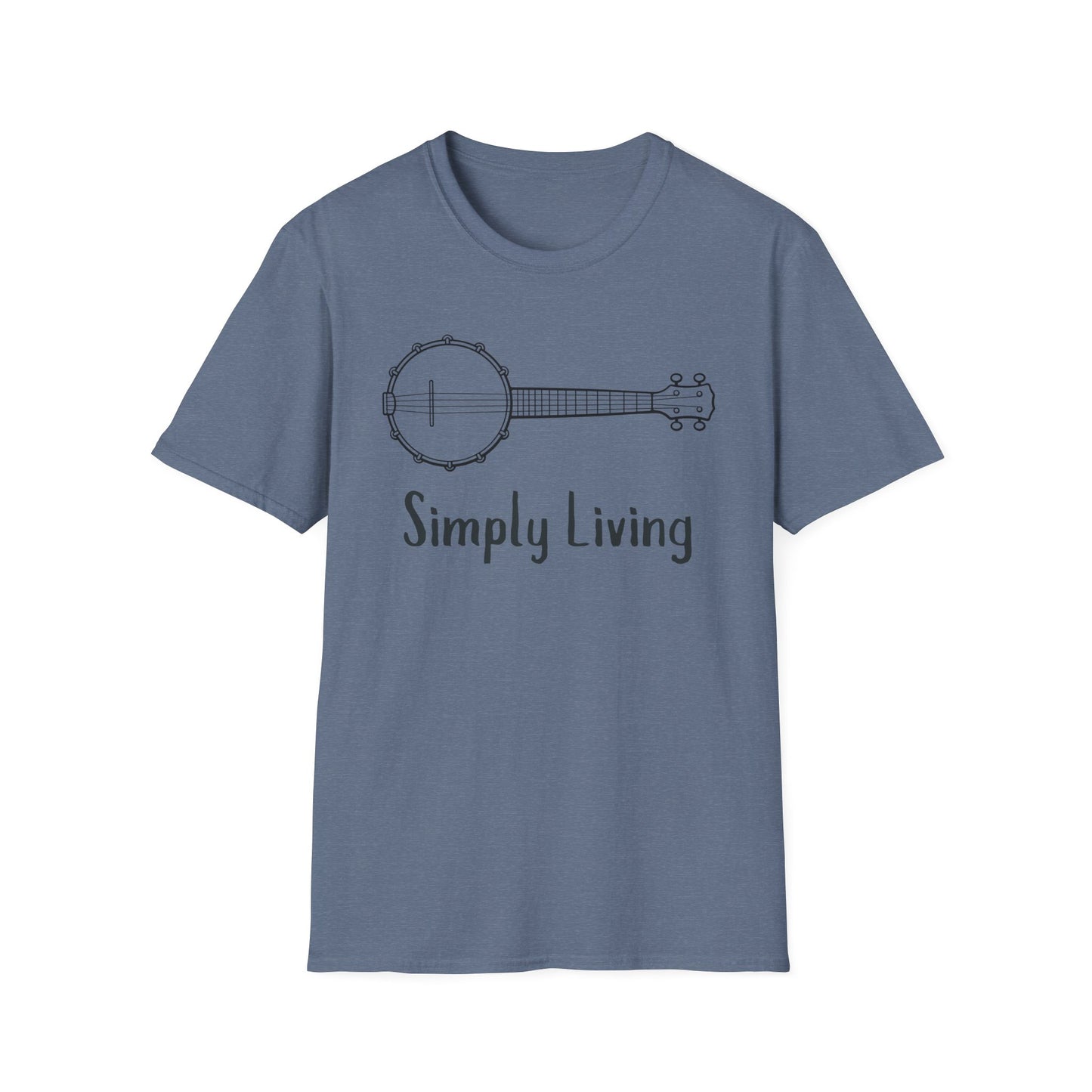 Simply Living Banjo T-shirt, Banjo Player Gift, Banjo Lover Gift, Festival Tee