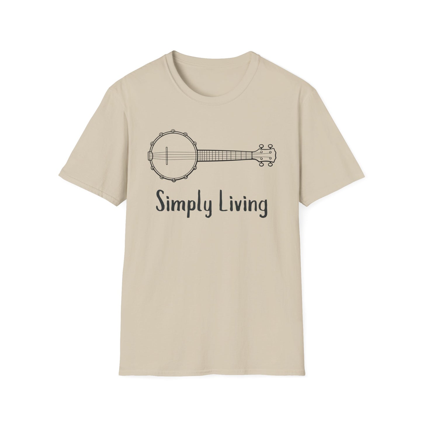 Simply Living Banjo T-shirt, Banjo Player Gift, Banjo Lover Gift, Festival Tee