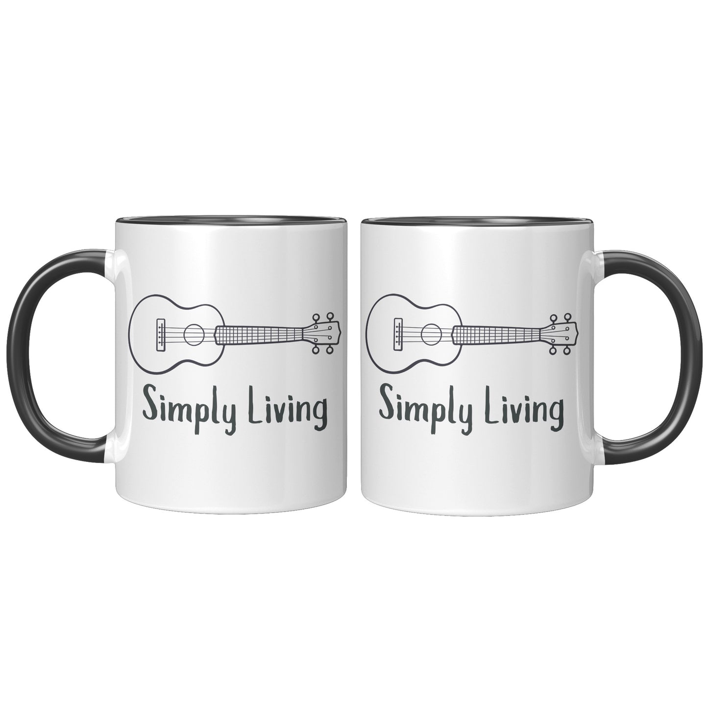 Simply Living Guitar 11oz Accent Mug, Guitar Player Gift, Guitar Lover Gift