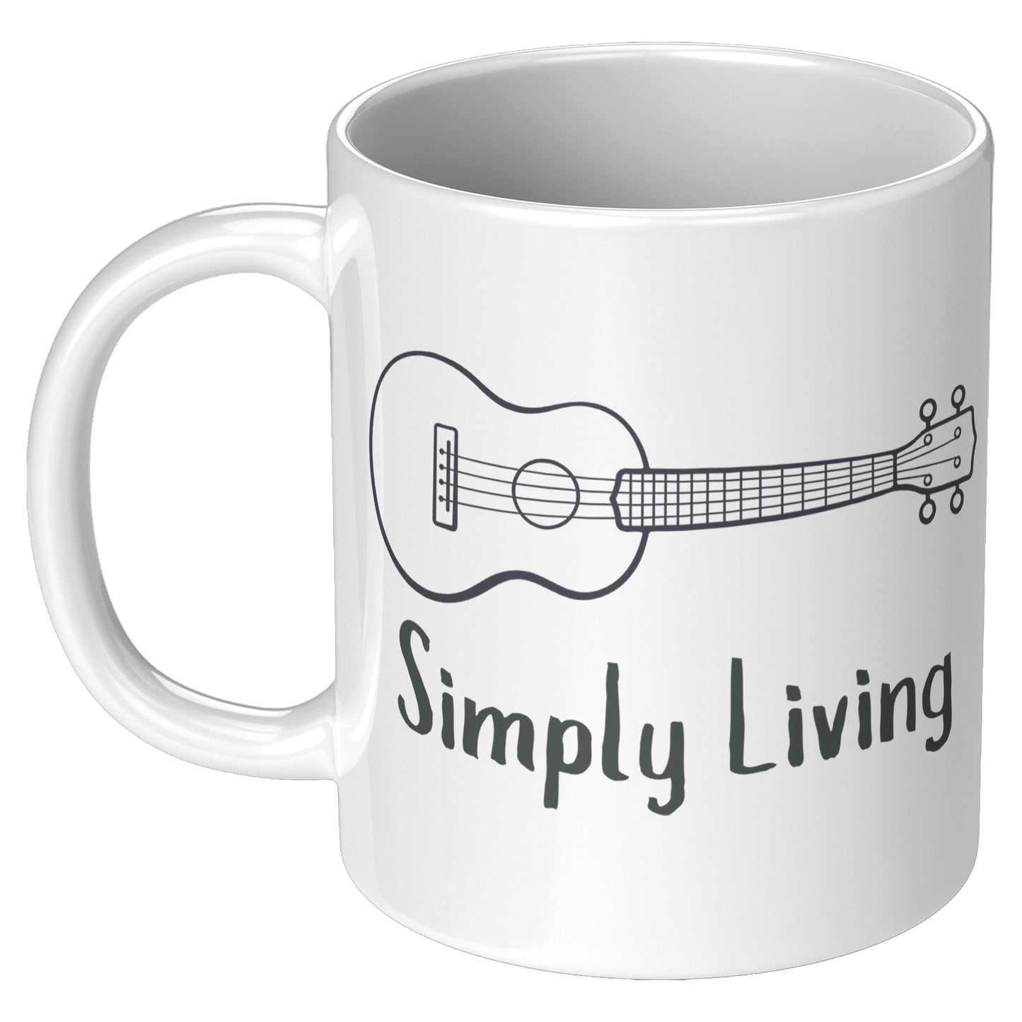 Simply Living Guitar 11oz Mug, Guitar Player Gift, Guitar Lover Gift