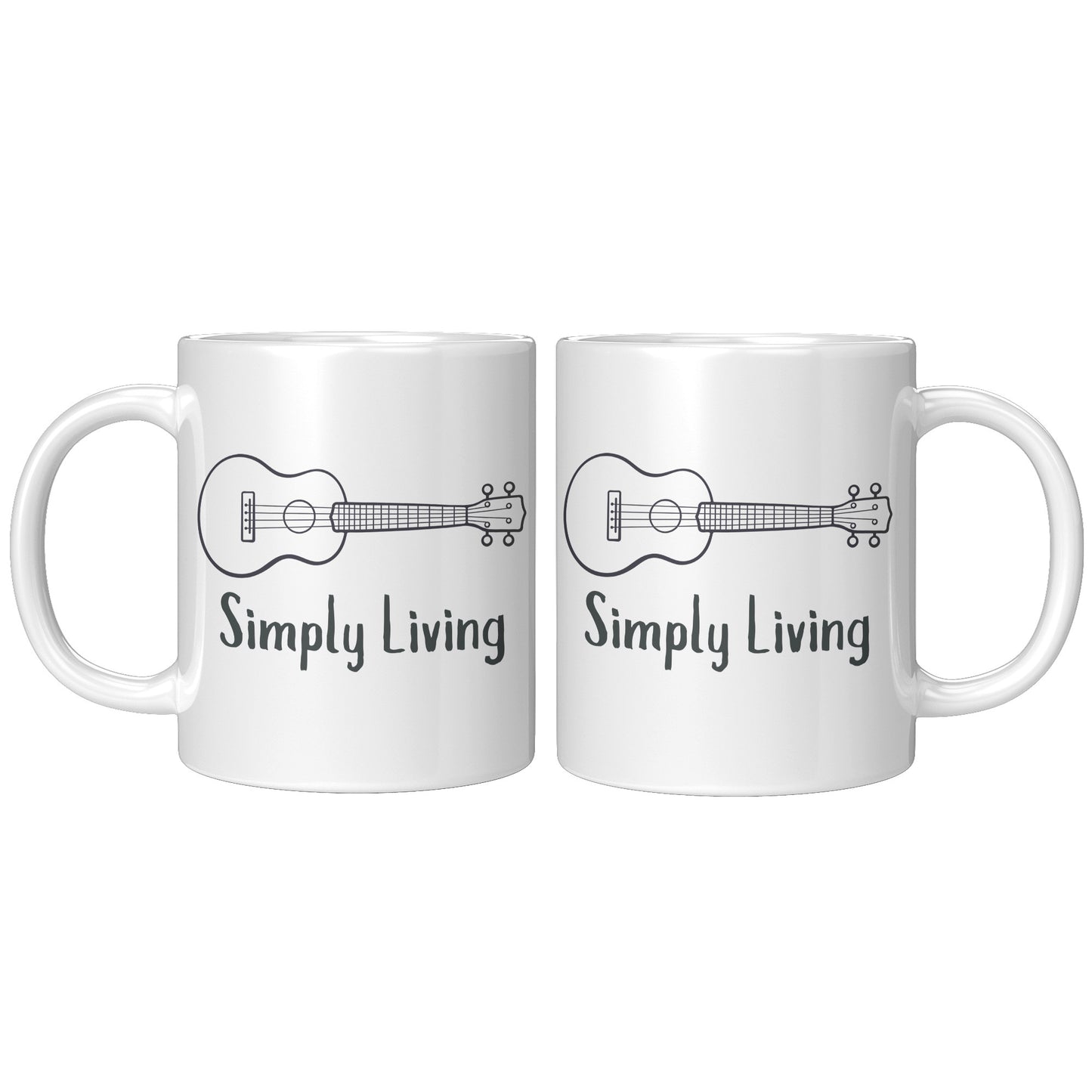 Simply Living Guitar 11oz Mug, Guitar Player Gift, Guitar Lover Gift