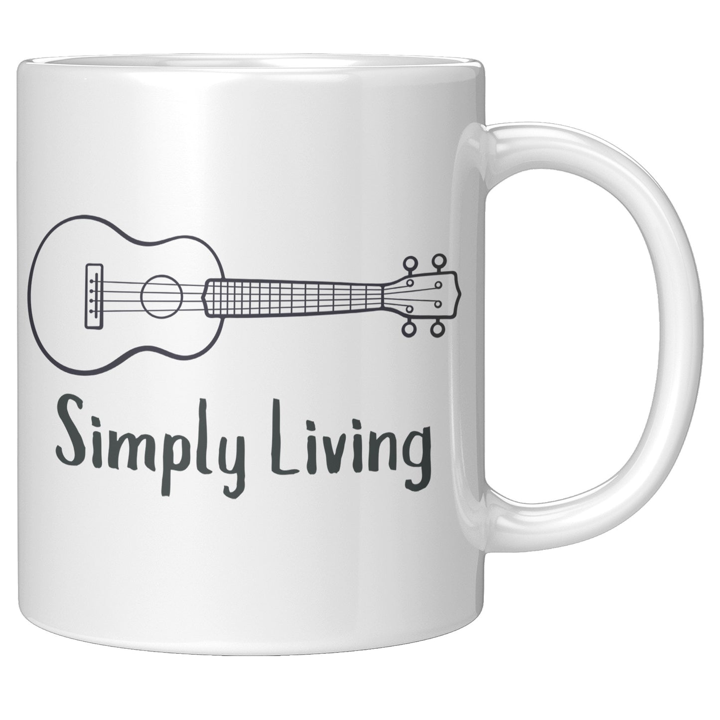 Simply Living Guitar 11oz Mug, Guitar Player Gift, Guitar Lover Gift