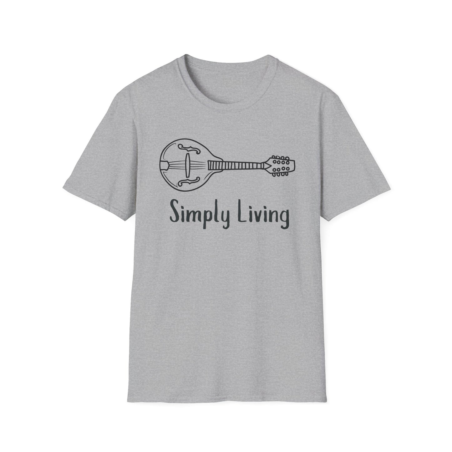Simply Living Mandolin T-shirt, Mandolin T-shirt, Mando Tee, Mandolin Lover Gift, Mandolin Player Gift, Festival T-shirt