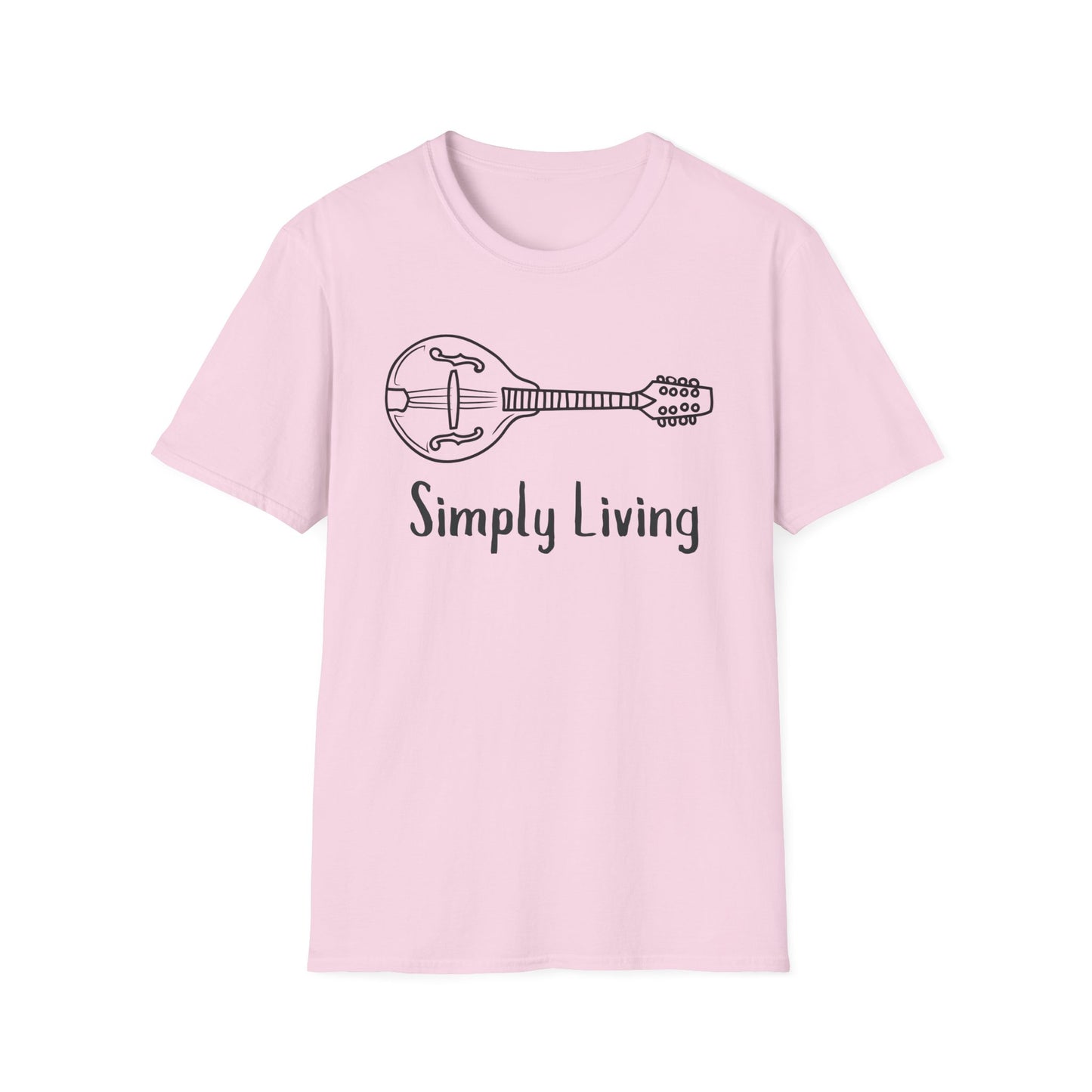 Simply Living Mandolin T-shirt, Mandolin T-shirt, Mando Tee, Mandolin Lover Gift, Mandolin Player Gift, Festival T-shirt
